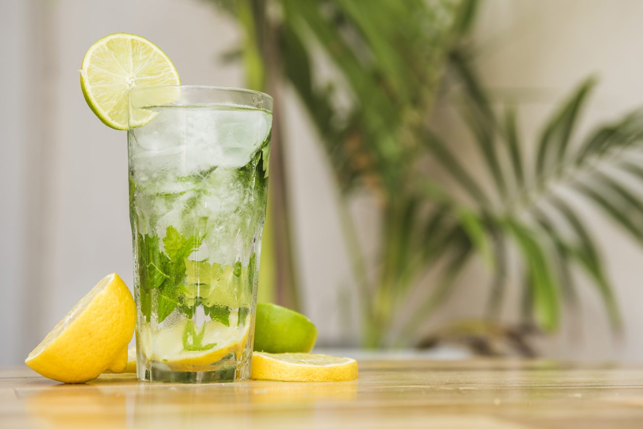 rodajas-frutas-junto-vaso-bebida-hielo-hierbas-bordo